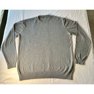 Vuori Men’s Fluent Sweater Cotton Cashmere Gray XL Crew Neck Lightweight